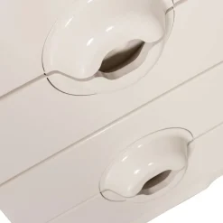 MERGE Petit meuble de rangement 4 tiroirs en bois et métal H89cm