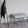 MILOU Banc en tissu et métal