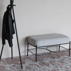 MILOU Banc en tissu et métal