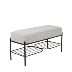 MILOU Banc en tissu et métal