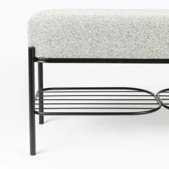MILOU Banc en tissu et métal