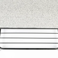 MILOU Tabouret rectangulaire en tissu et métal