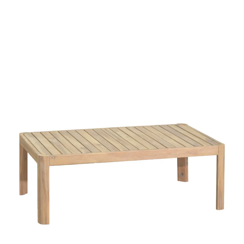 MIRANA Salon de jardin 4 personnes en bois d'acacia