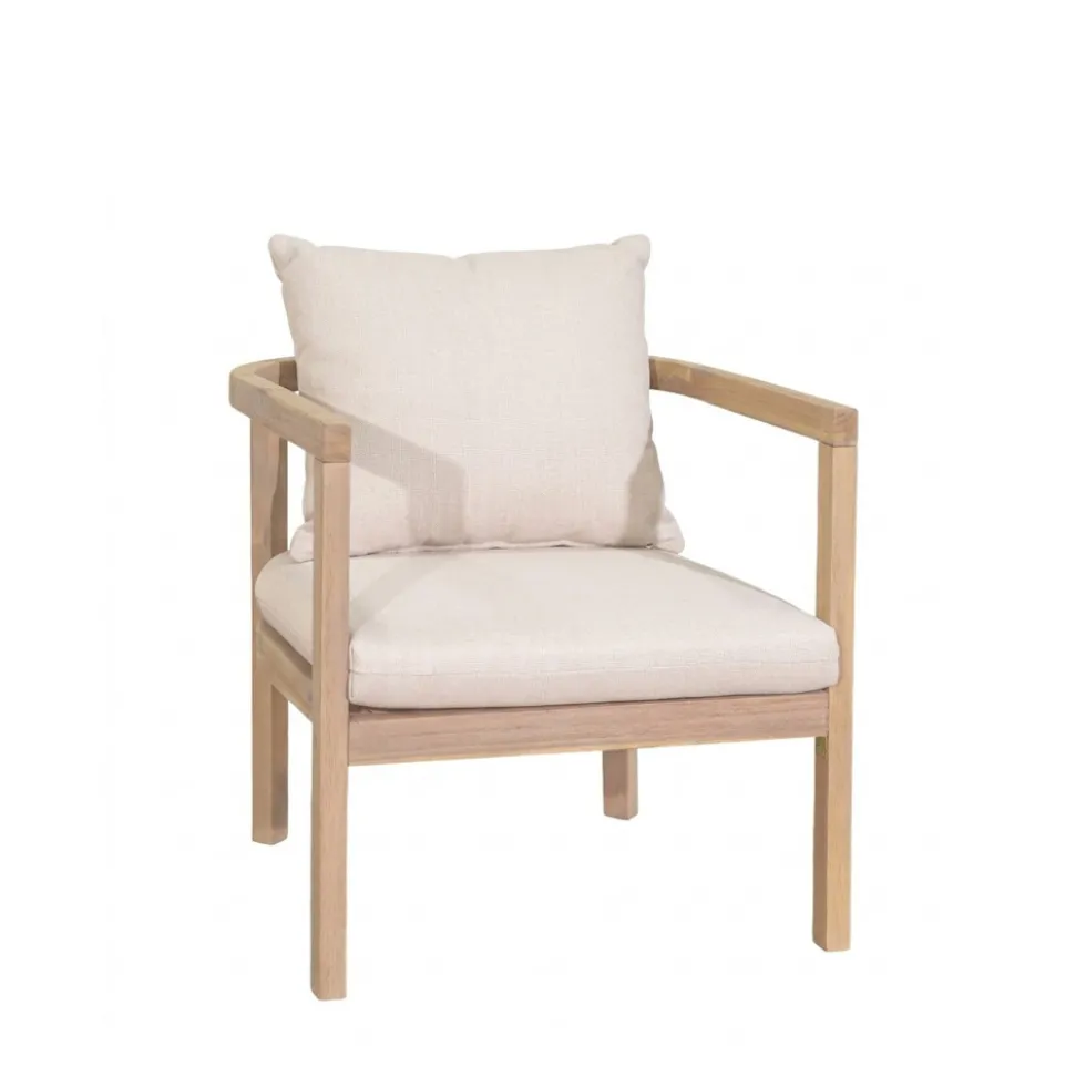 MIRANA Salon de jardin 4 personnes en bois d'acacia