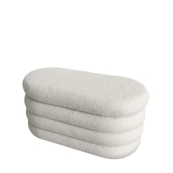 MIRO Banc coffre en tissu bouclette L85cm