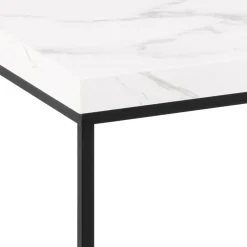 MIXO Table basse en effet marbre et métal 110x55cm