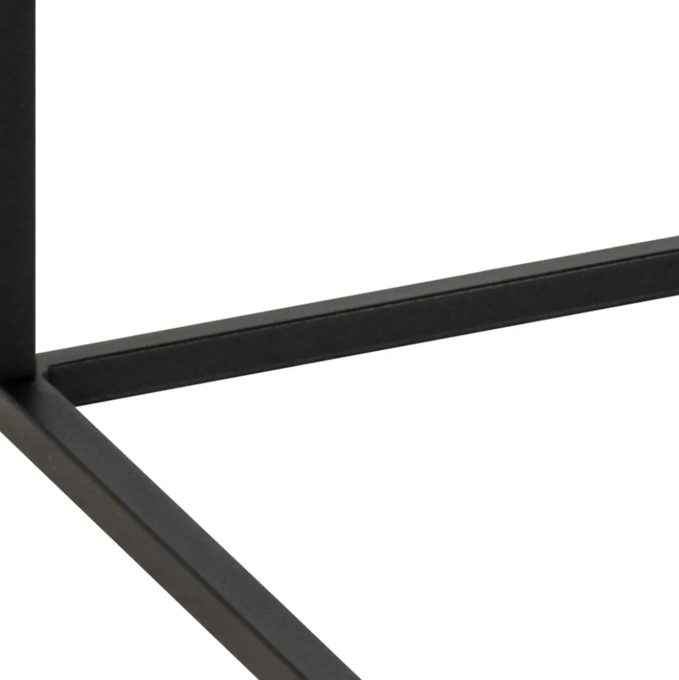 MIXO Table basse en effet marbre et métal 110x55cm