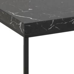 MIXO Table basse en effet marbre et métal 110x55cm