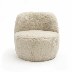 MO Fauteuil rond en fausse fourrure