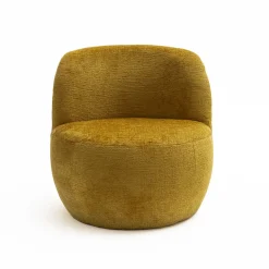 MO Fauteuil rond en tissu chenille