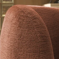MO Fauteuil rond en tissu chenille