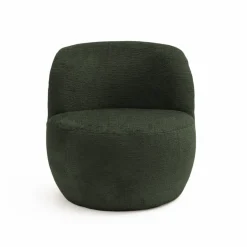 MO Fauteuil rond en tissu chenille
