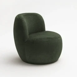 MO Fauteuil rond en tissu chenille