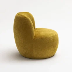 MO Fauteuil rond en tissu chenille