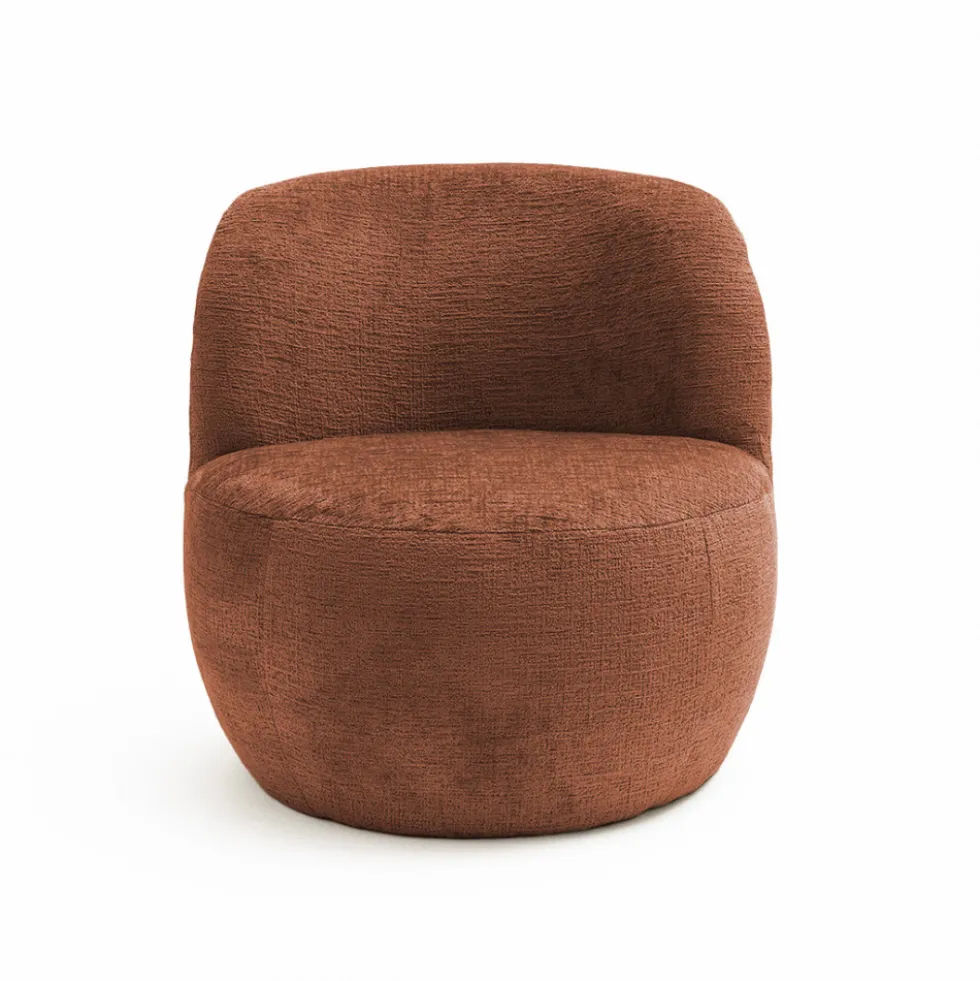 MO Fauteuil rond en tissu chenille