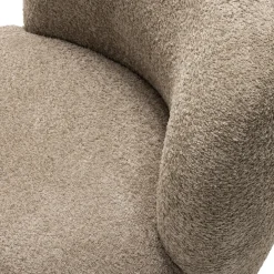 MO Fauteuil rond en tissu bouclette
