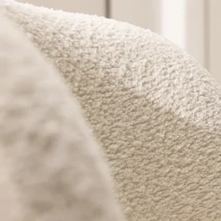 MO Fauteuil rond en tissu bouclette