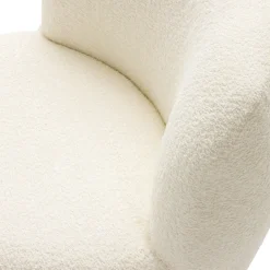 MO Fauteuil rond en tissu bouclette