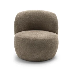 MO Fauteuil rond en tissu bouclette