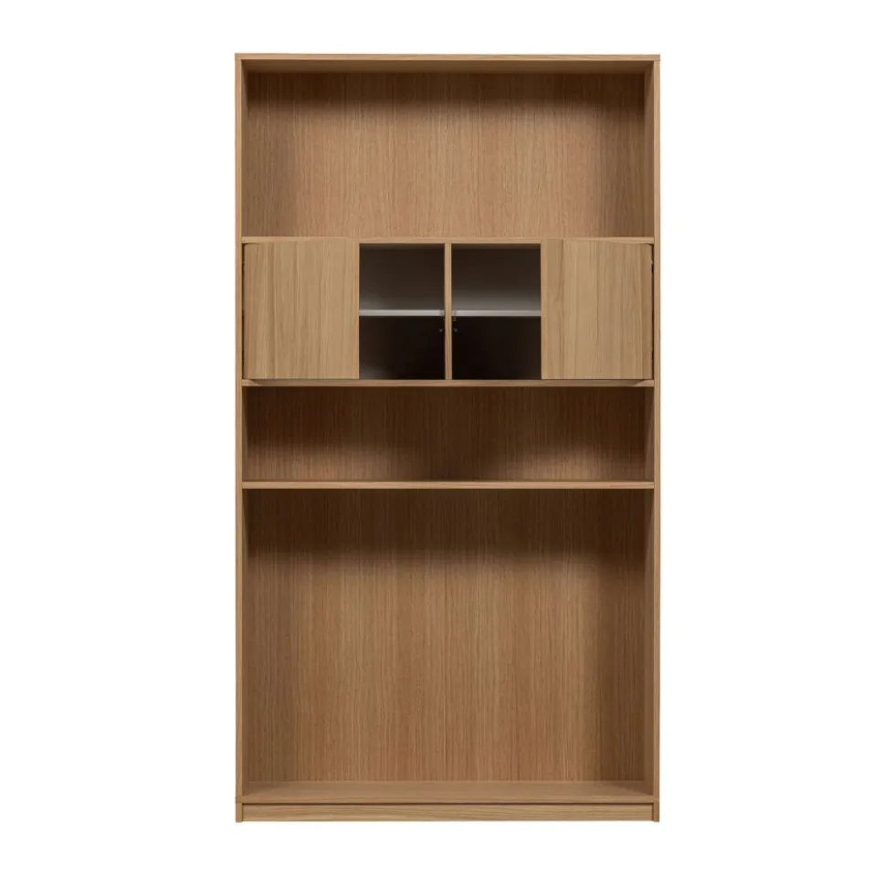 MODULAIR Bibliothèque 2 portes en bois H199cm