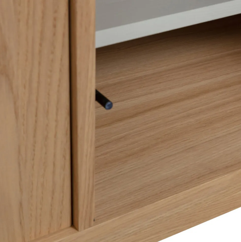 MODULAIR Meuble TV 2 portes en bois L77cm