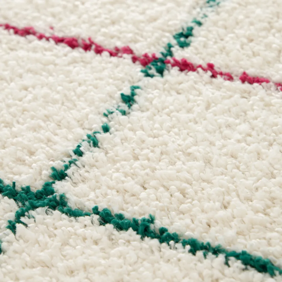 MOKA Tapis à motif quadrillage coloré