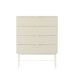 MOLLY Commode 4 tiroirs en bois et métal L79cm