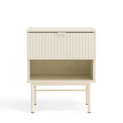 MOLLY Table de chevet 1 tiroir, 1 niche en bois et métal
