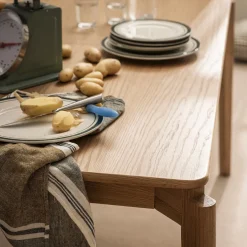 MONA Table à manger extensible 6 à 10 personnes en bois 160-205x90cm