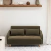 MONICA Canapé convertible 2 places en tissu chenille L140cm