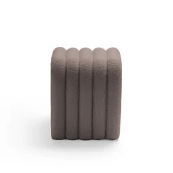 MUI Lot de 2 tabourets rembourrés en tissu bouclette