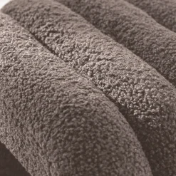 MUI Lot de 2 tabourets rembourrés en tissu bouclette
