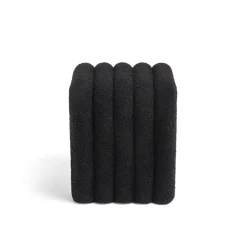 MUI Lot de 2 tabourets rembourrés en tissu bouclette