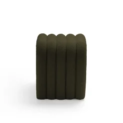 MUI Tabouret rembourré en tissu bouclette