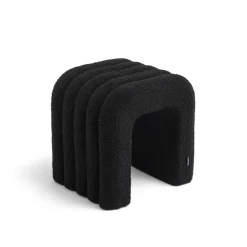 MUI Tabouret rembourré en tissu bouclette
