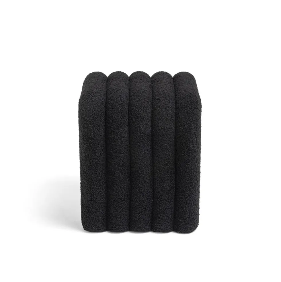 MUI Tabouret rembourré en tissu bouclette