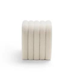 MUI Tabouret rembourré en tissu bouclette
