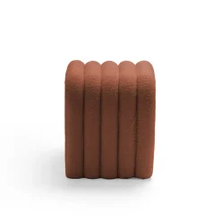 MUI Tabouret rembourré en tissu bouclette