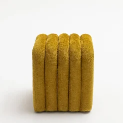MUI Tabouret rembourré en tissu chenille