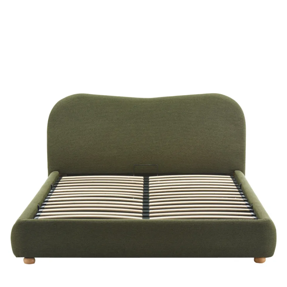 NAPO Lit coffre en tissu 160x200cm