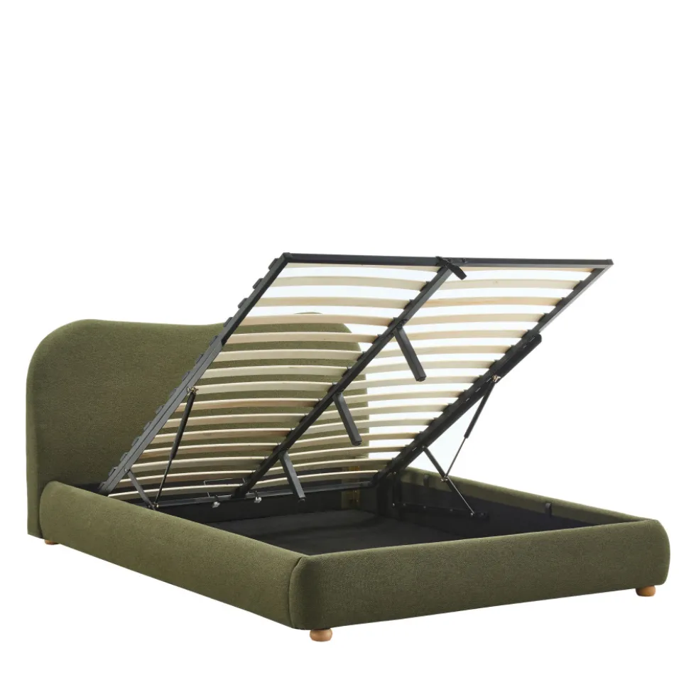 NAPO Lit coffre en tissu 160x200cm