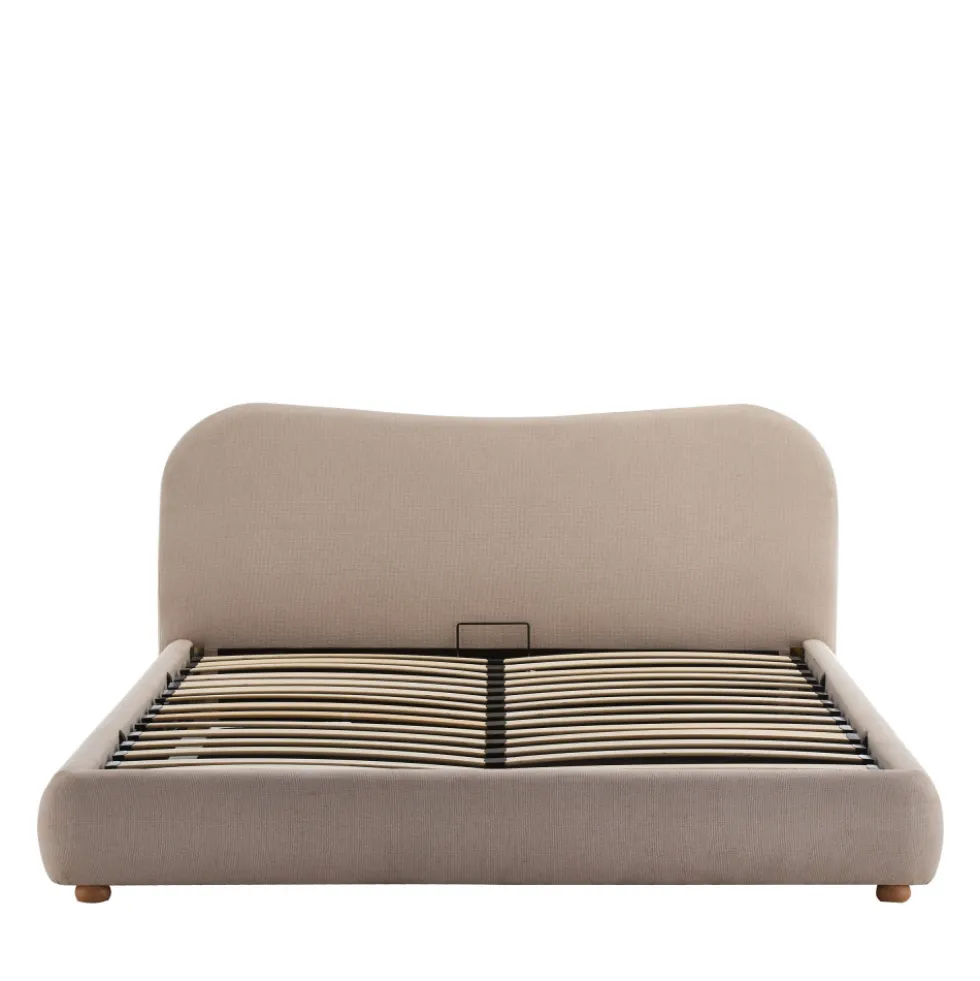 NAPO Lit coffre en tissu 160x200cm