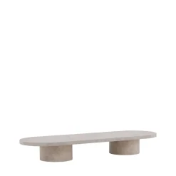NARVIK Table basse ovale effet marbre 190x60cm