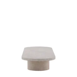 NARVIK Table basse ovale effet marbre 190x60cm