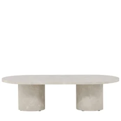 NARVIK Table basse ovale effet marbre 120x60cm