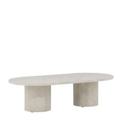 NARVIK Table basse ovale effet marbre 120x60cm