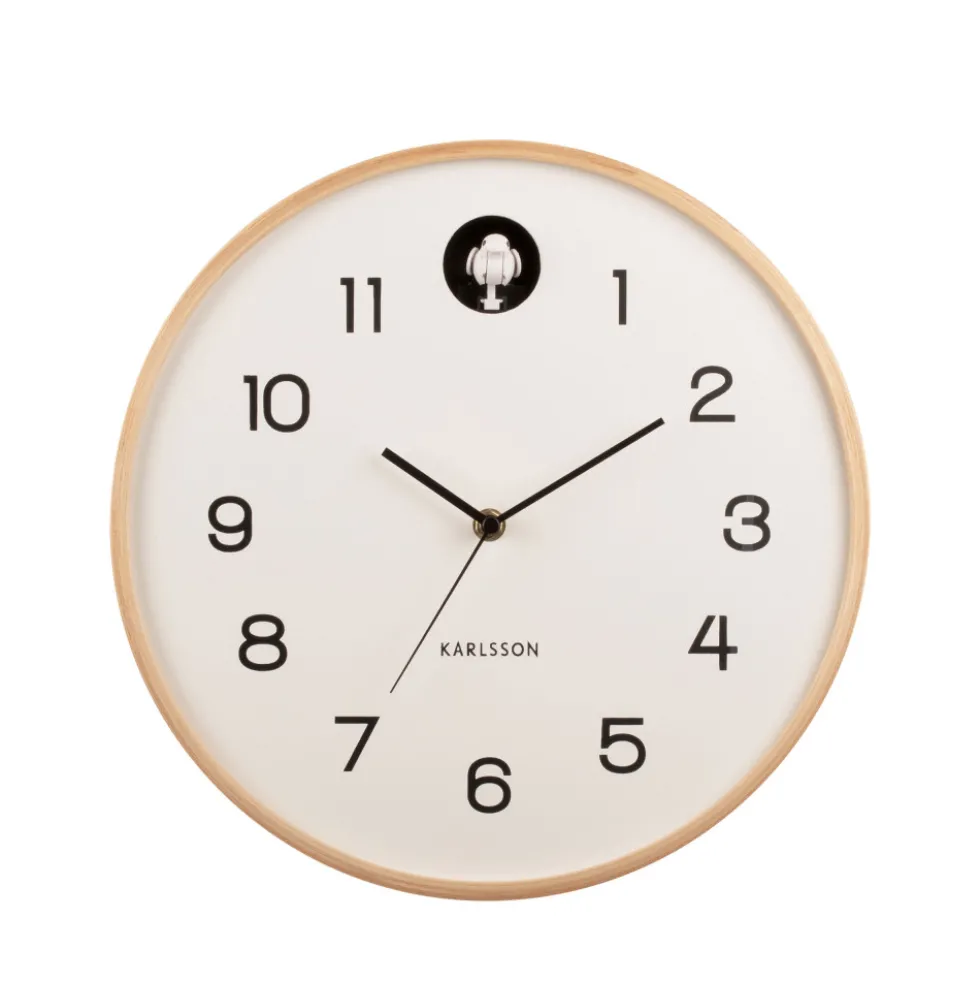 NATURAL CUCKOO Horloge murale ronde ø31,5cm