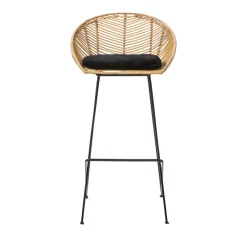 NAULU Tabouret de bar en rotin 76cm