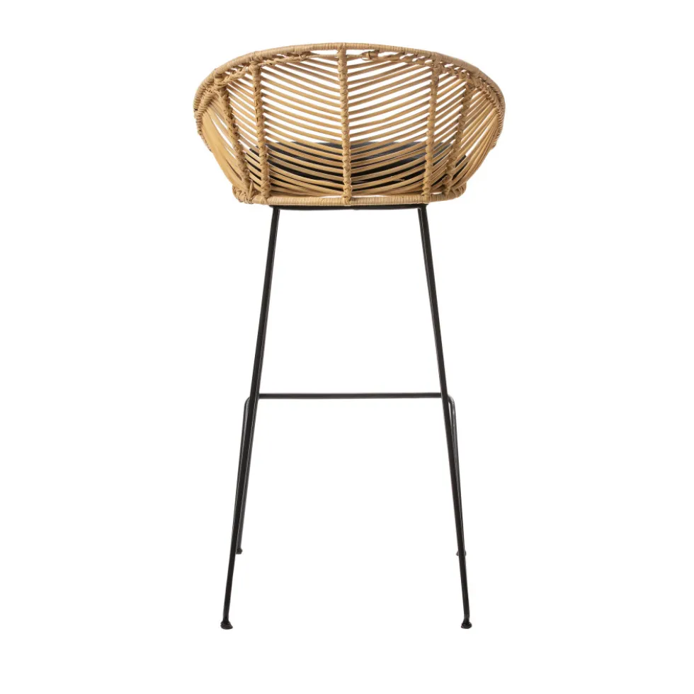NAULU Tabouret de bar en rotin 76cm