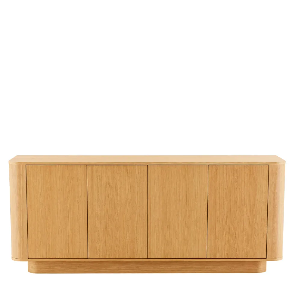NAVAN Buffet 4 portes en bois L180cm
